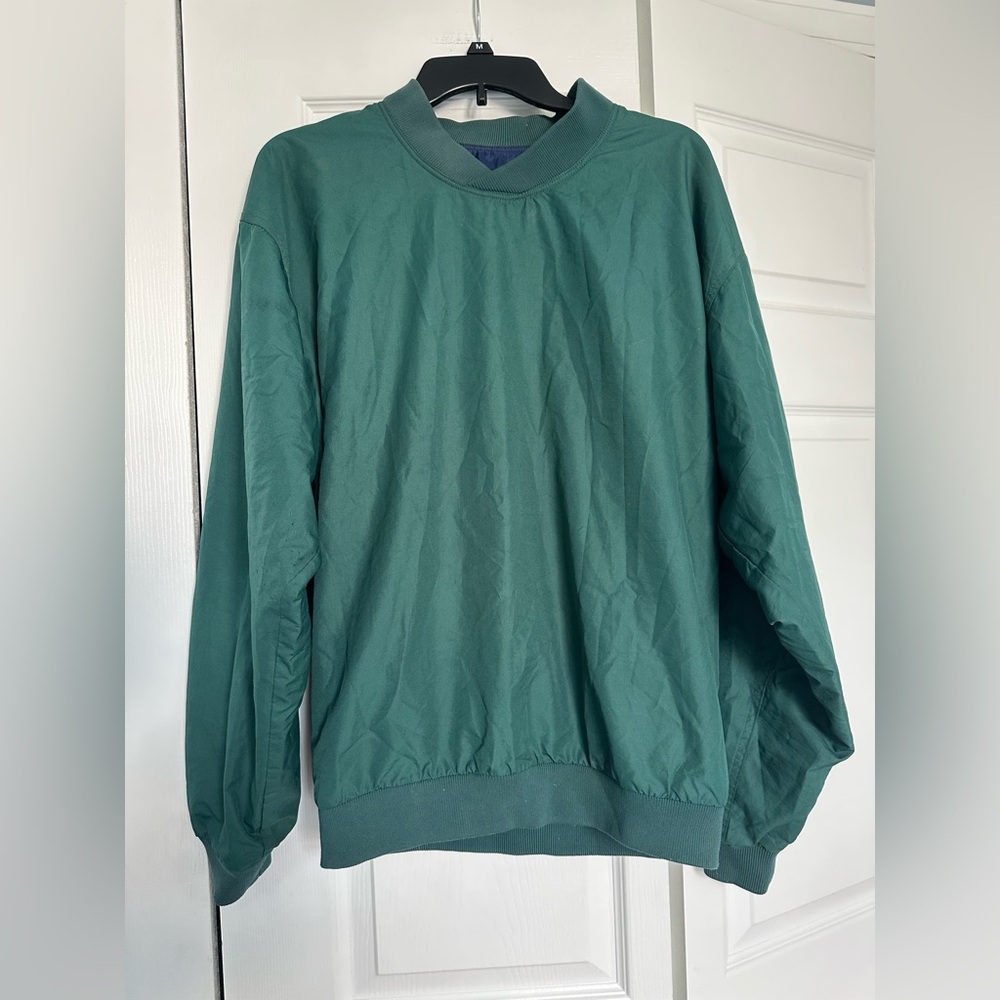 Green Windbreaker Crewneck Sweatshirt